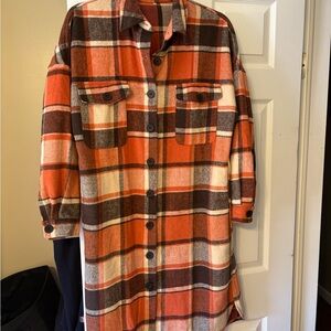 Plaid Button-Up Shacket